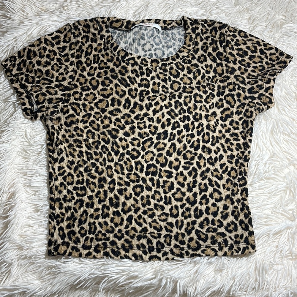Cheetah print crop top